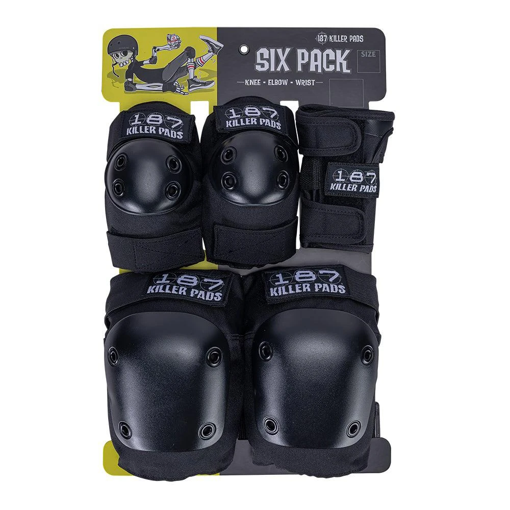 187 Killer Pads Adult Six Pack - Black