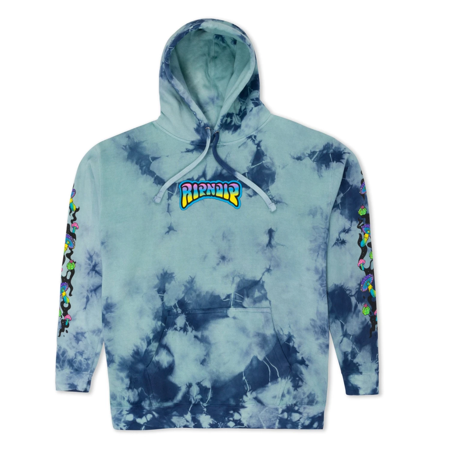 RIPNDIP Psychedelic Garden Hoodie - Navy Lightning Wash - Image 2