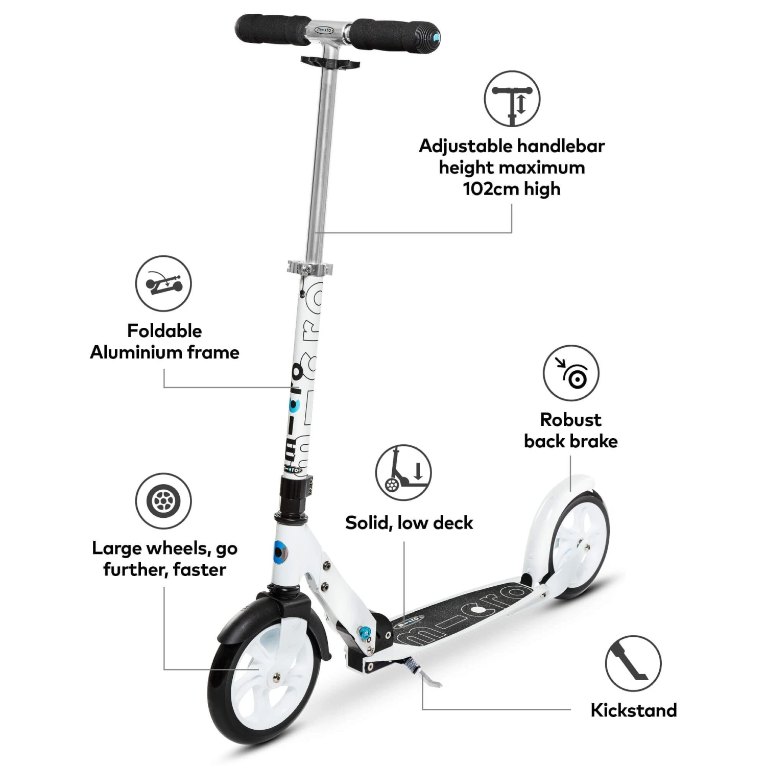 Micro Classic Scooter - White - Image 3