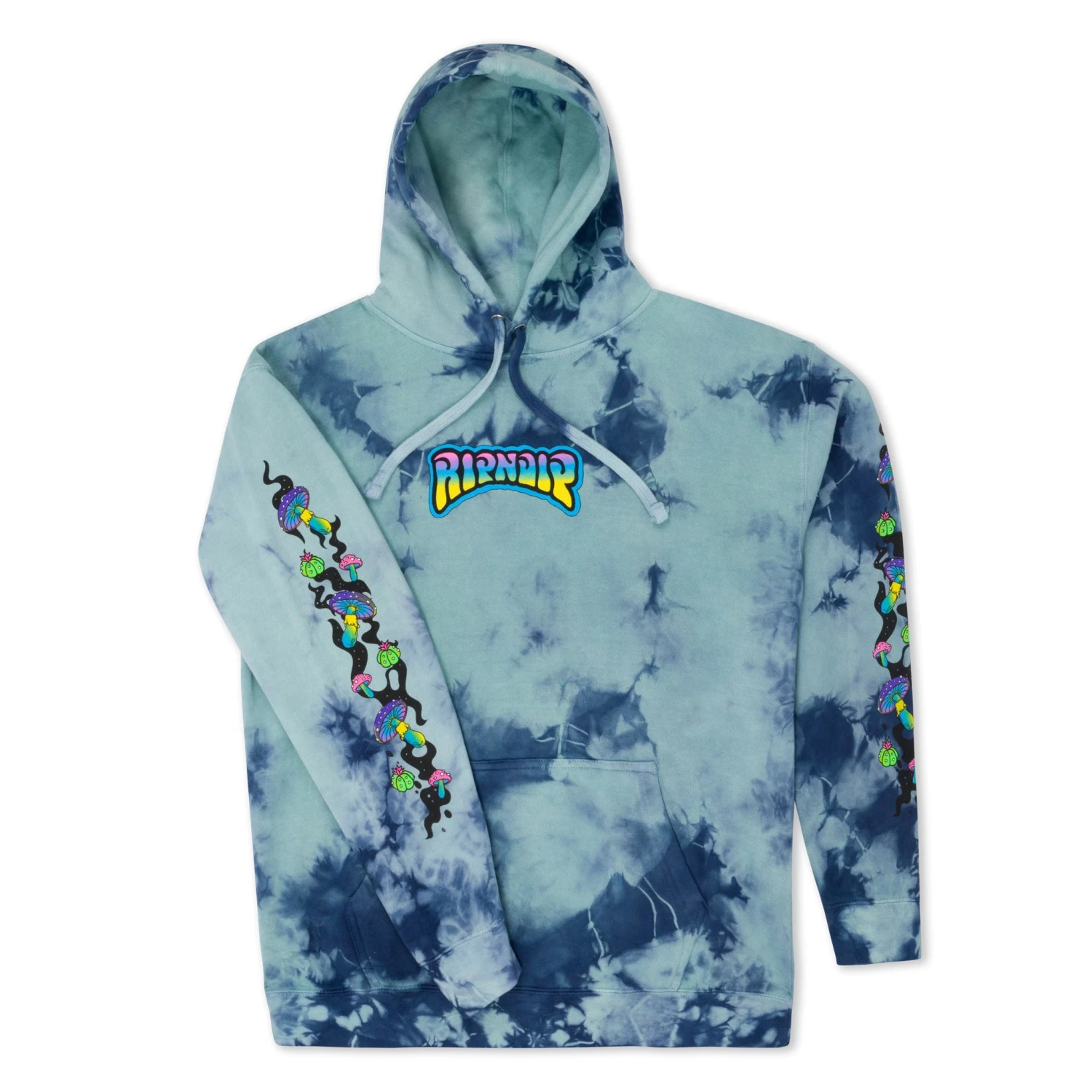 RIPNDIP Psychedelic Garden Hoodie - Navy Lightning Wash - Image 3