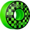 Bones 100's Block Party V4 Wide Skateboard Wheels Green - 52mm