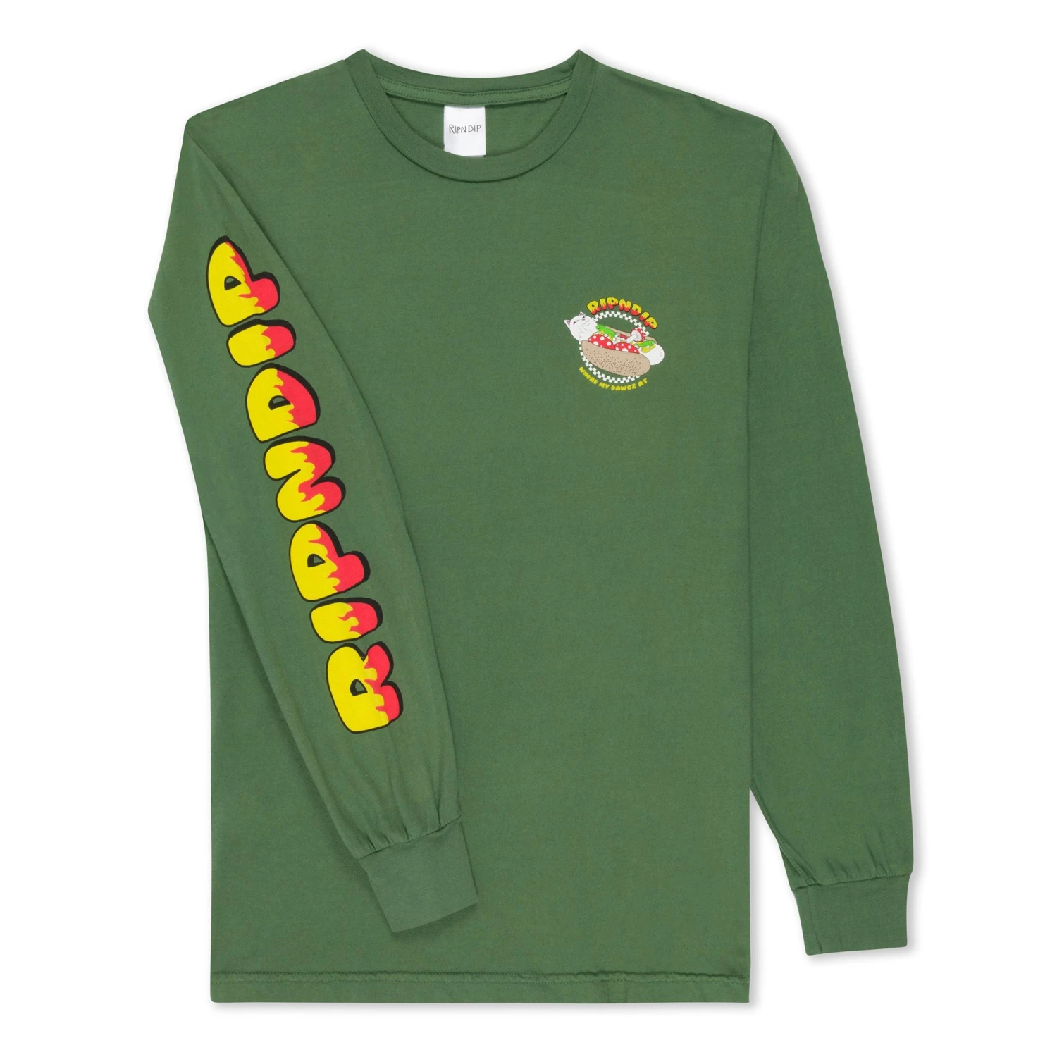 RIPNDIP Glizzy Long Sleeve - Olive - Image 3