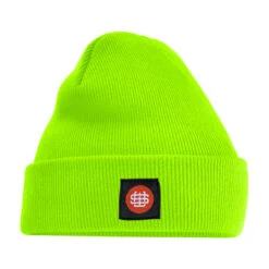 Slick's Monogram Beanie - Fluorescent Green