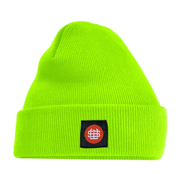 Slick's Monogram Beanie - Fluorescent Green