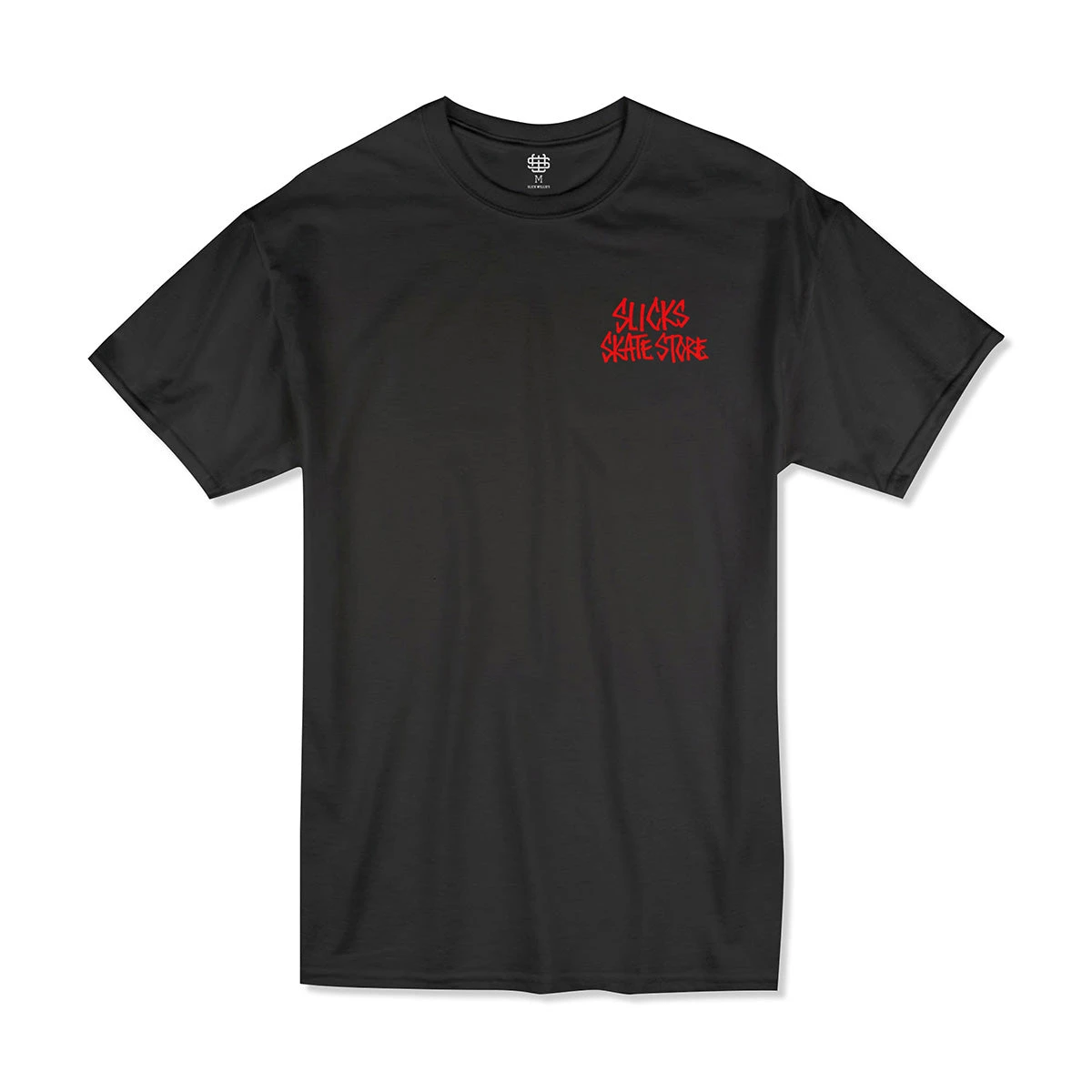 Slick's Skate Store Fos Crossbones T-Shirt - Black - Image 2