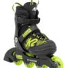 K2 Raider Boys Adjustable Size Skates - Black/Lime