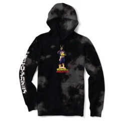 Primitive X My Hero Academia All Might Hoodie - Black Tie Dye