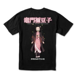 Primitive X Demon Slayer Nezuko Kamado T Shirt - Black