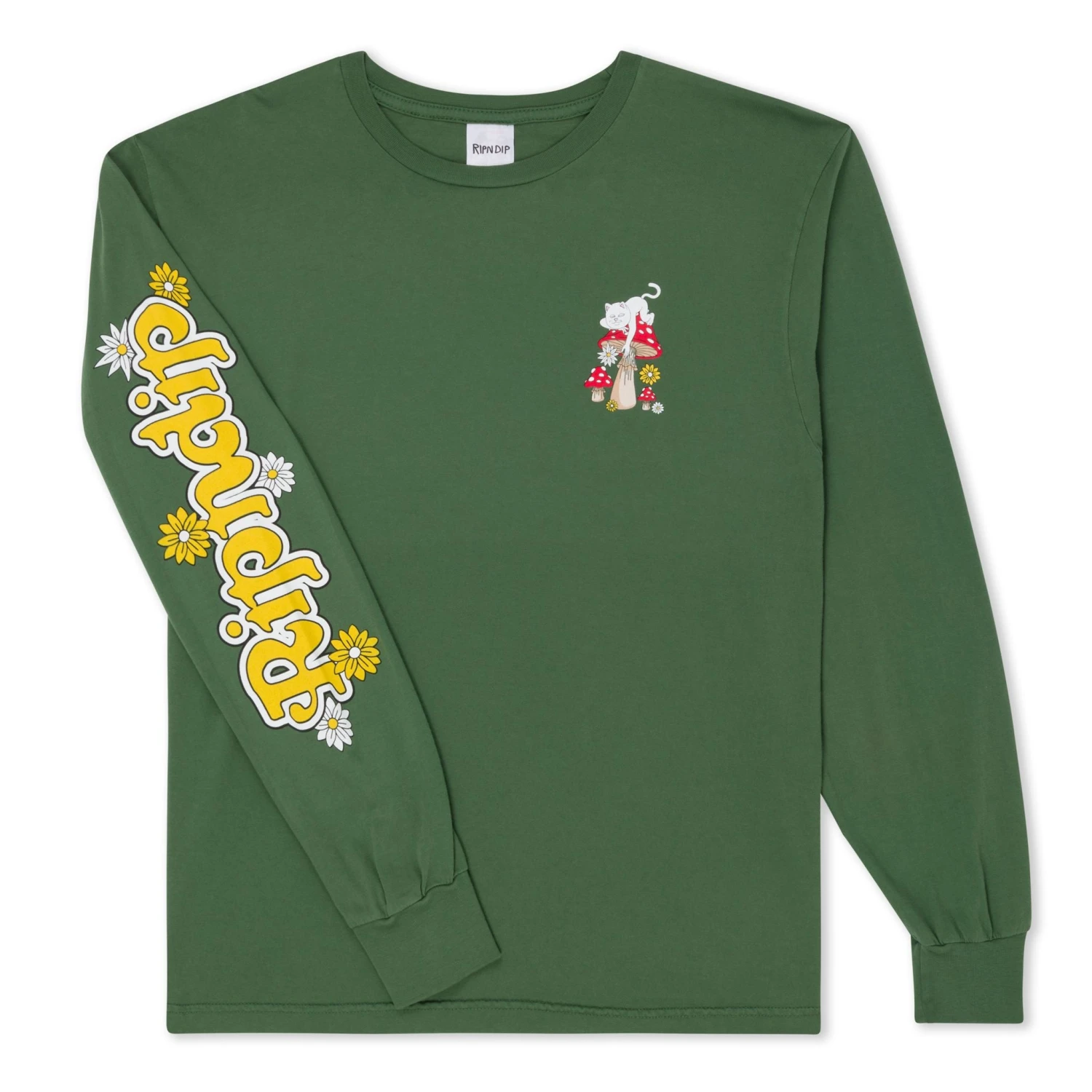 RIPNDIP Caterpiller Garden Long Sleeve - Olive - Image 3