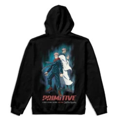 Primitive X Jujutsu Kaisen Itadori Sukuna Zip Hoodie - Black