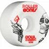 Rollerbones Bowl Bomber Wheels White 57mm 101a - Set Of 8