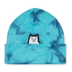 RIPNDIP Lord Nermal Beanie - Navy/Aqua Lighning Wash