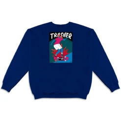 Thrasher Hurricane Crewneck - Navy
