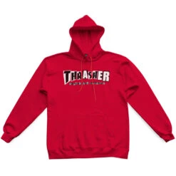 Thrasher X Baker Skateboards Hoodie - Red