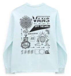 Vans Scattered Tie Dye Long Sleeve T-Shirt - Blue