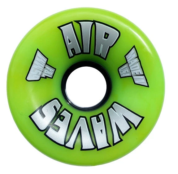 Air Waves Green/Yellow Swirl Wheels 65mm - Set Of 4