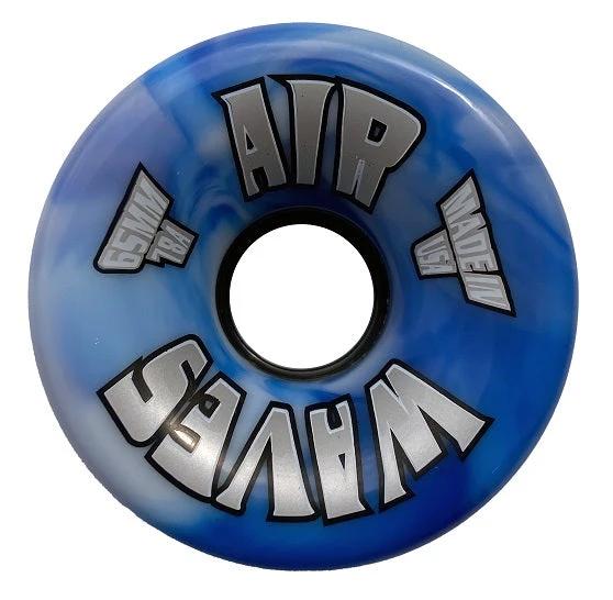 Air Waves White/Blue Swirl Wheels 65mm - Set Of 4