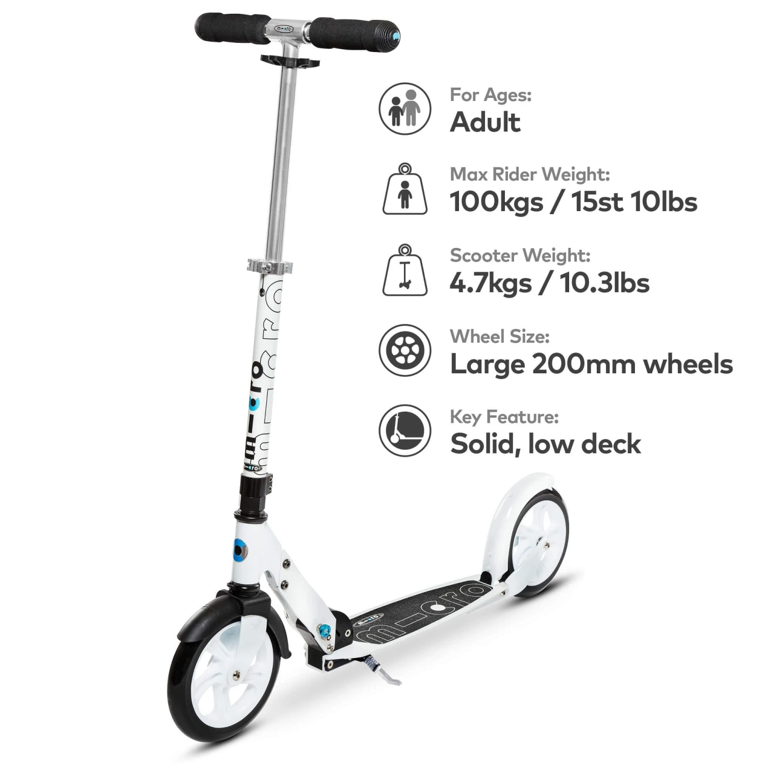 Micro Classic Scooter - White - Image 2