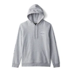 Brixton Oath VI Hoodie - Heather Grey/White/ Navy