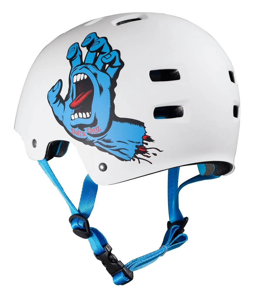 Bullet X Santa Cruz Screaming Hand Helmet - Matt White - Image 2