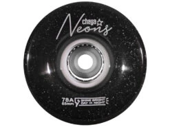 Chaya Neons LED Light Up Roller Skate Wheels Black 65mm 78a - 4 Pack