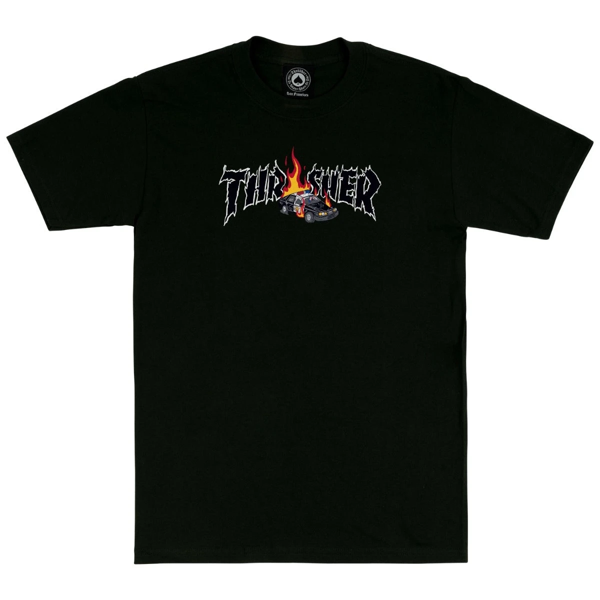 Thrasher Cop Car T-Shirt - Black