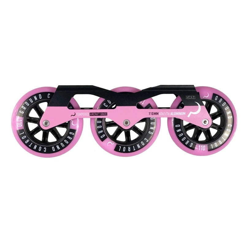 Ground Control Tri Skate Frame V3 110mm Complete Setup - Pink
