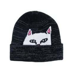 RIPNDIP Peeking Nermal Reflective Beanie - Black