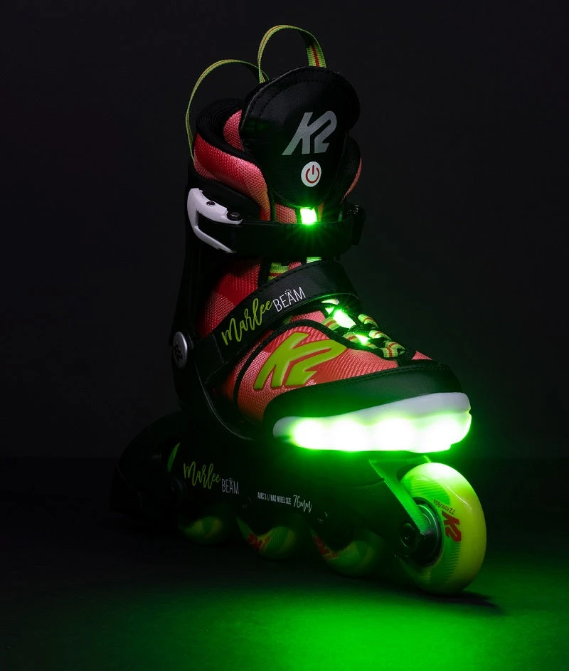 K2 Marlee Beam Adjustable Size Skates - Pink - Image 2