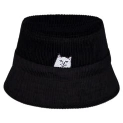 RIPNDIP Lord Nermal Corduroy Bucket Hat - Black