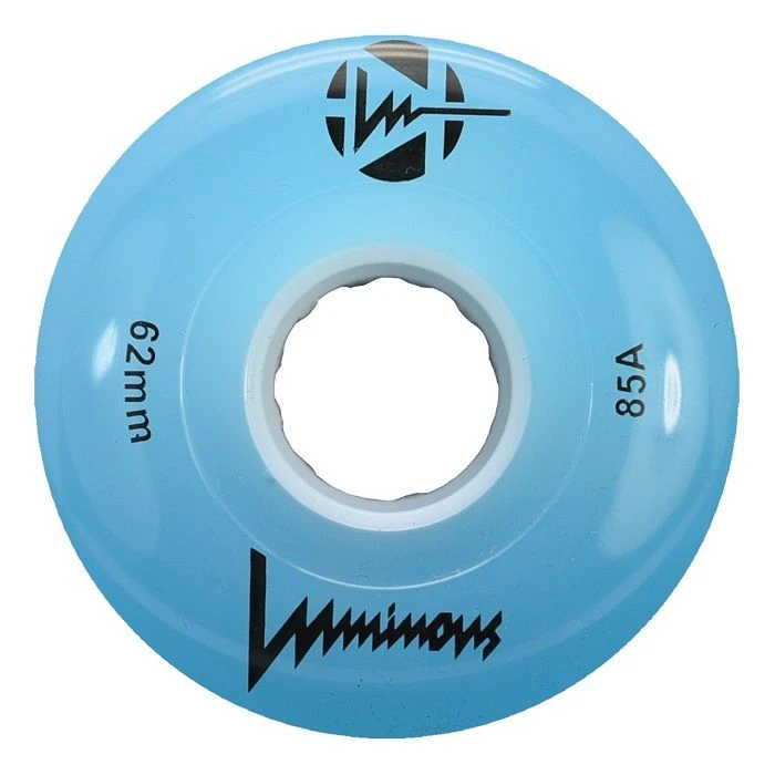 Luminous Light Up Quad Wheels Blue 62mm - 4 Pack