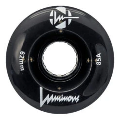 Luminous Light Up Quad Wheels Black 62mm - 4 Pack