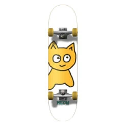 Meow Big Cat White Skateboard - 8.0"