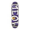 Meow Logo Purple Skateboard Deck - 7.25"
