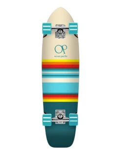 Ocean Pacific Swell White/Teal Cruiser Skateboard - 31"