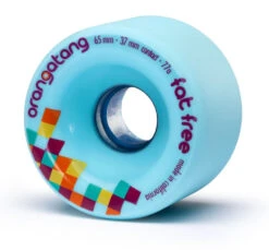 Orangatang Fat Free Longboard Wheels - Blue 65mm 77a