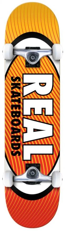 Real Team Oval Heatwave Orange Skateboard - 7.75"