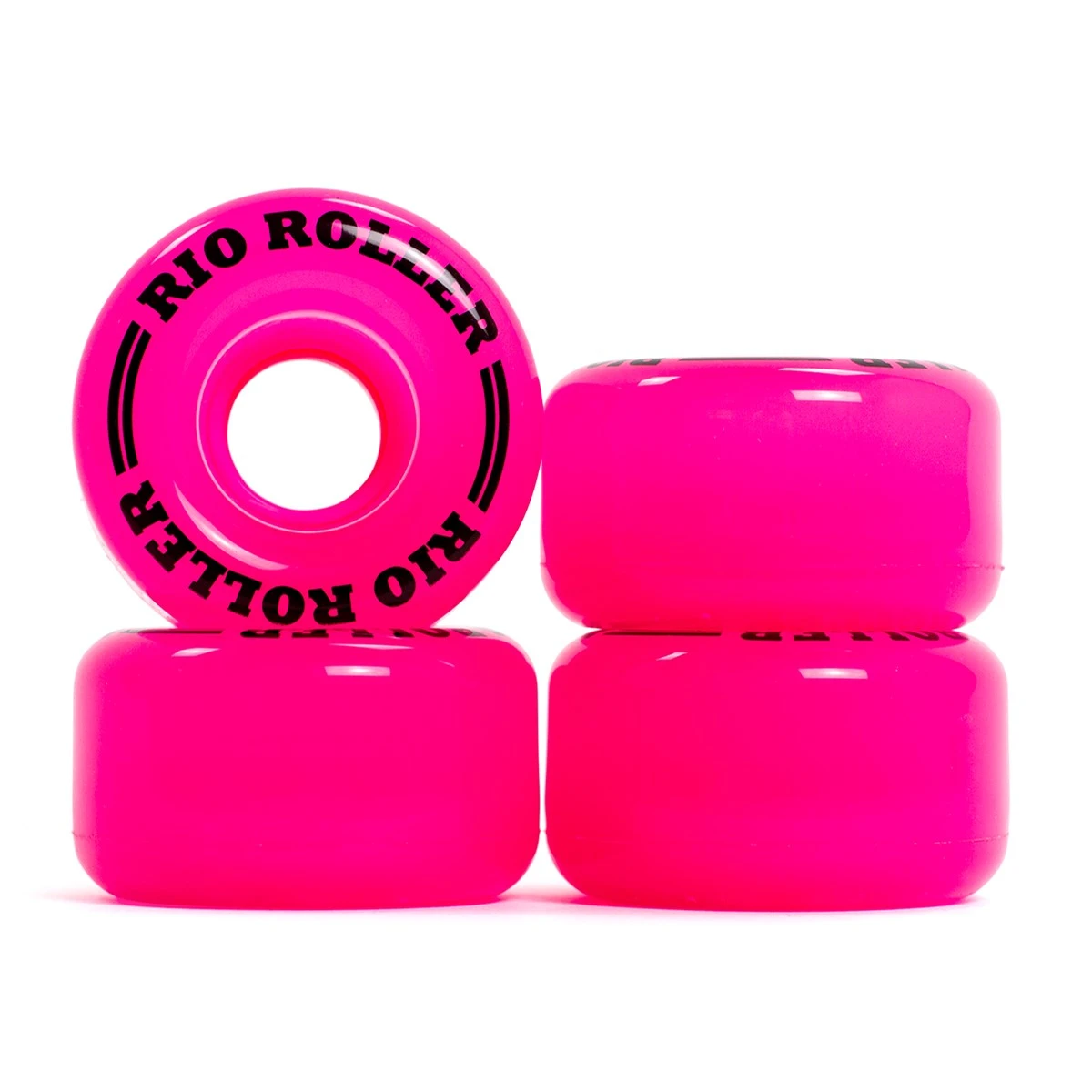 Rio Roller Coaster Pink Roller Skate Wheels 62mm - Set Of 4 - Image 2