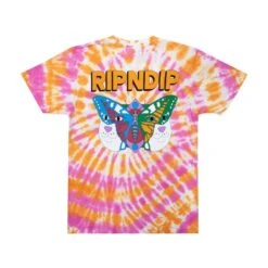 RIPNDIP Butter Face T-Shirt - Pink & Orange Tie Dye