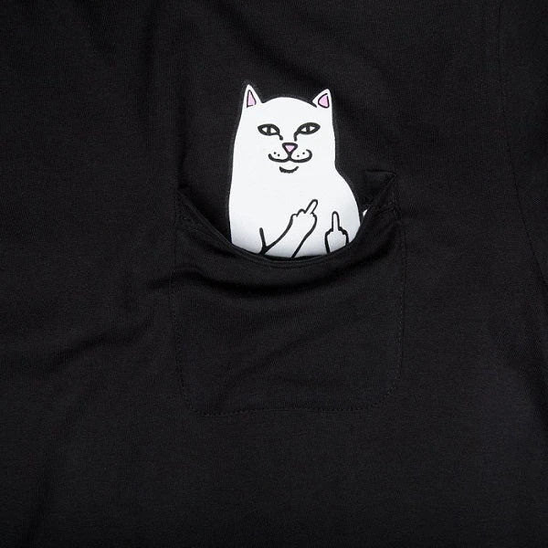 RIPNDIP Lord Nermal Pocket T Shirt - Black - Image 2