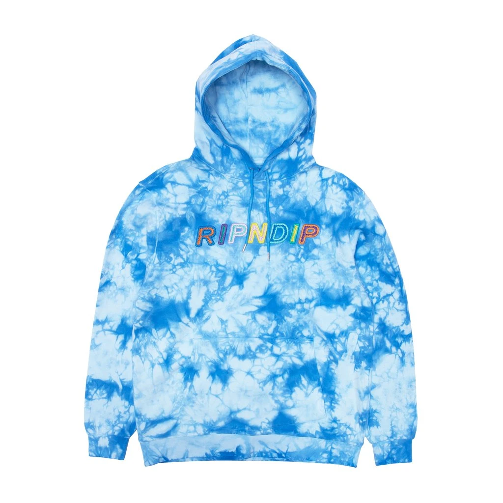 RIPNDIP Prisma Hoodie - Blue Lightning Wash