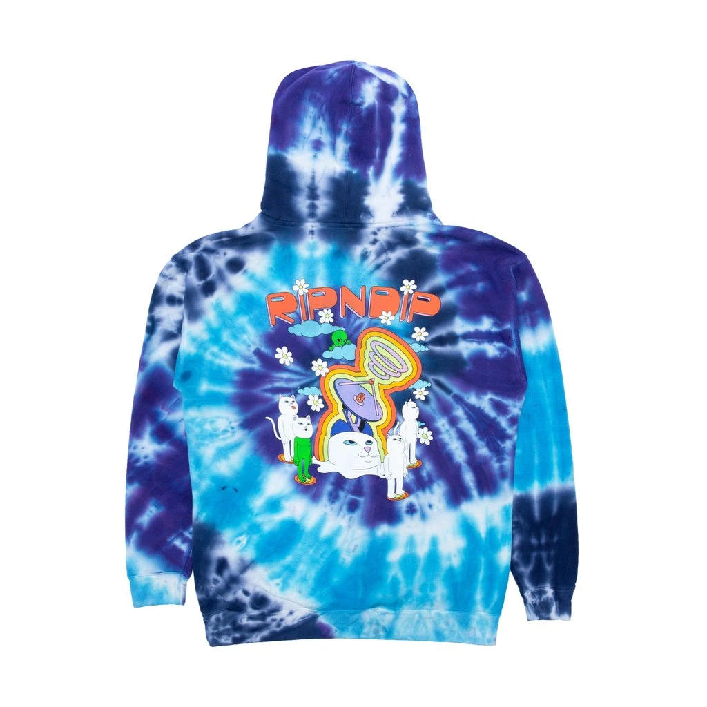 RIPNDIP Stellar Hoodie - Purple & Blue Spiral Dye