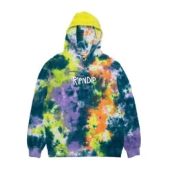RIPNDIP Tie Dye Rubber Logo Hoodie