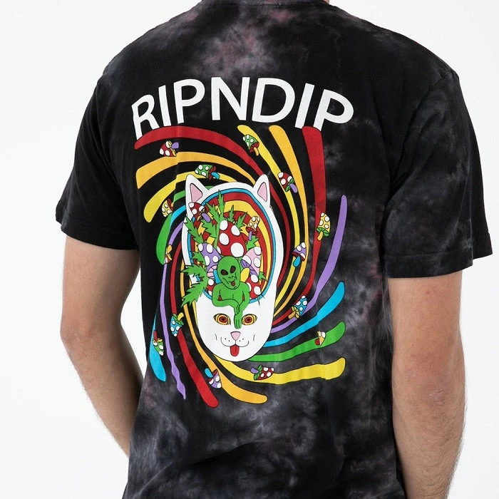 RIPNDIP Touch Of Psych T-Shirt - Black & Lavender Dye - Image 3