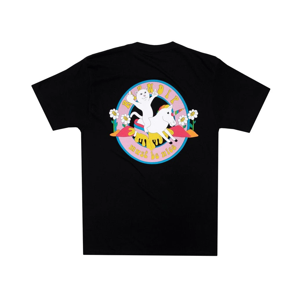 RIPNDIP Unicorn Rider T Shirt - Black