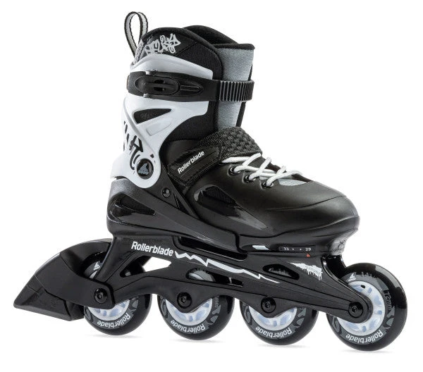 Rollerblade Fury Adjustable Kids Skates - Black/White