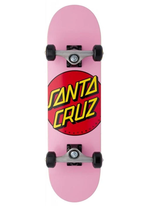 Santa Cruz Classic Dot Mini Pink Skateboard - 7.5"