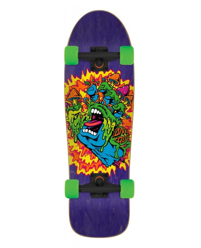 Santa Cruzer Toxic Hand 80's Cruiser Skateboard - 31.7"