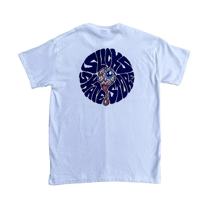 Slick's Skate Store Eyeball T-Shirt - White