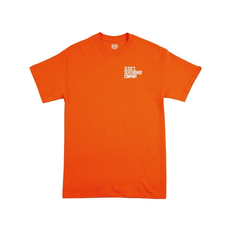 Slick Willie's Slick's Skateboard Company T-Shirt - Orange - Image 2